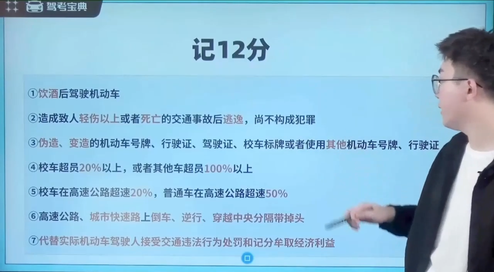 记分分值-记12分